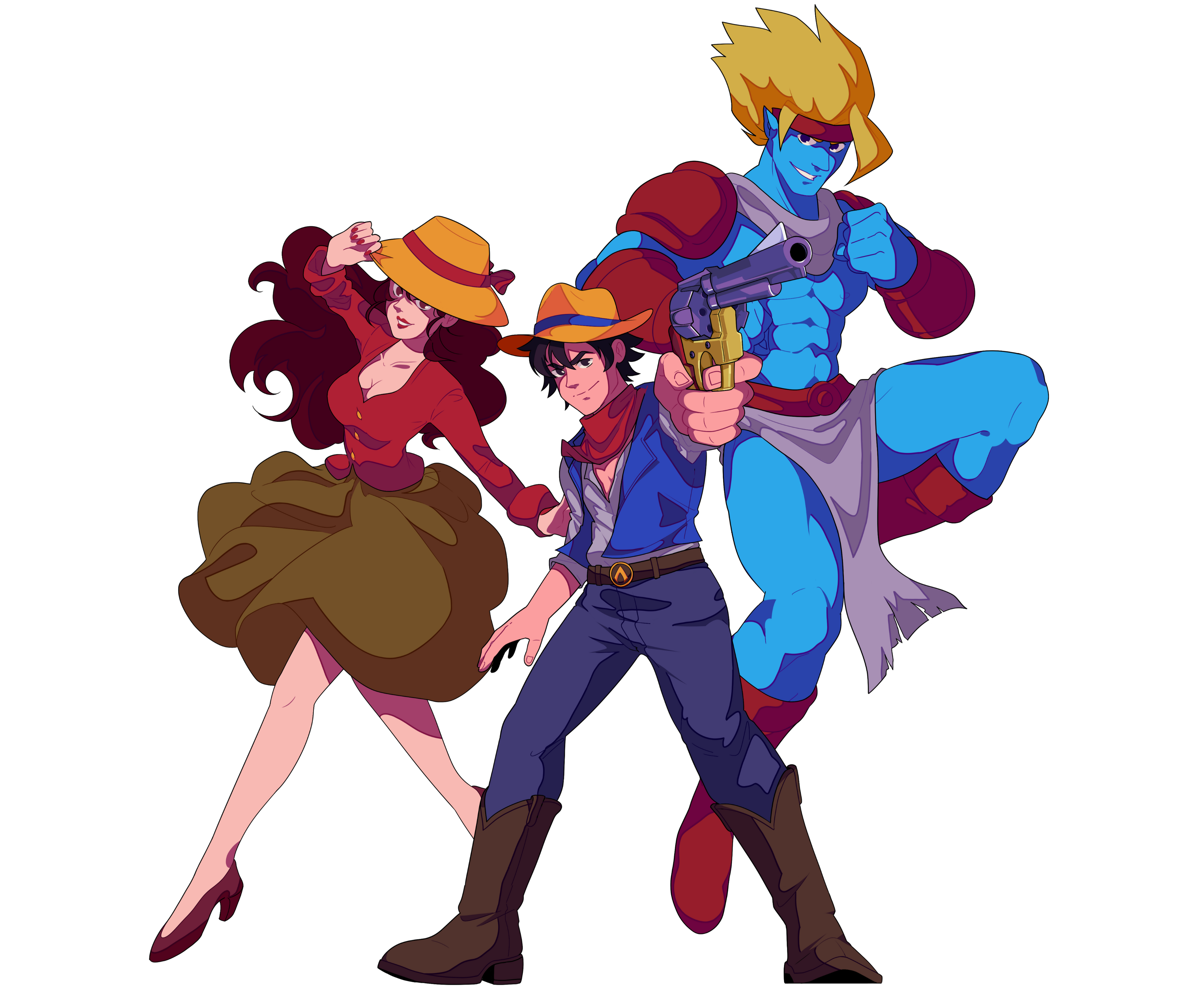 red-color-characters